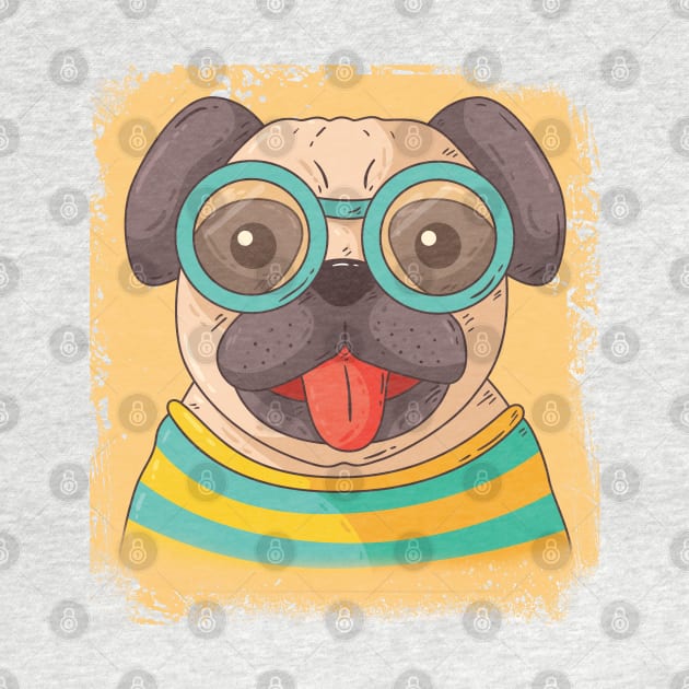 Cute dog wearing glasses by PG